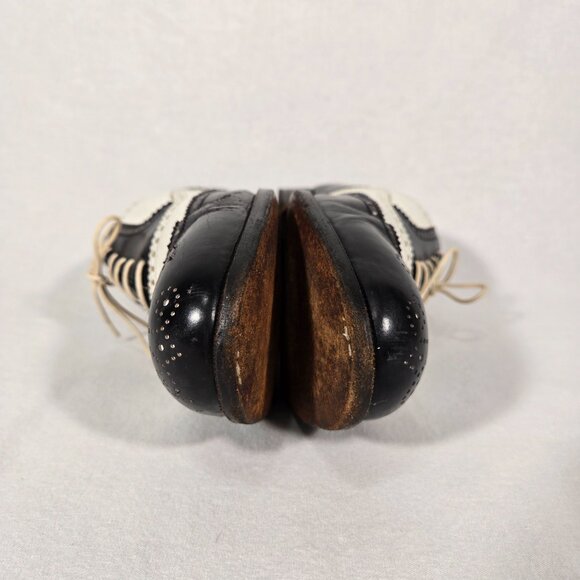 Vintage SPECTATOR COLE HAAN Black&White Wingtip Oxford Dress Shoes Size 9D ITALY - Picture 12 of 17